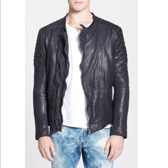 Scotch Soda Jackets Coats Scotch And Soda Perforated Leather Biker Jacket Poshmark